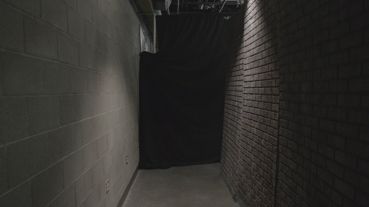 The bunker set, built from borrowed walls