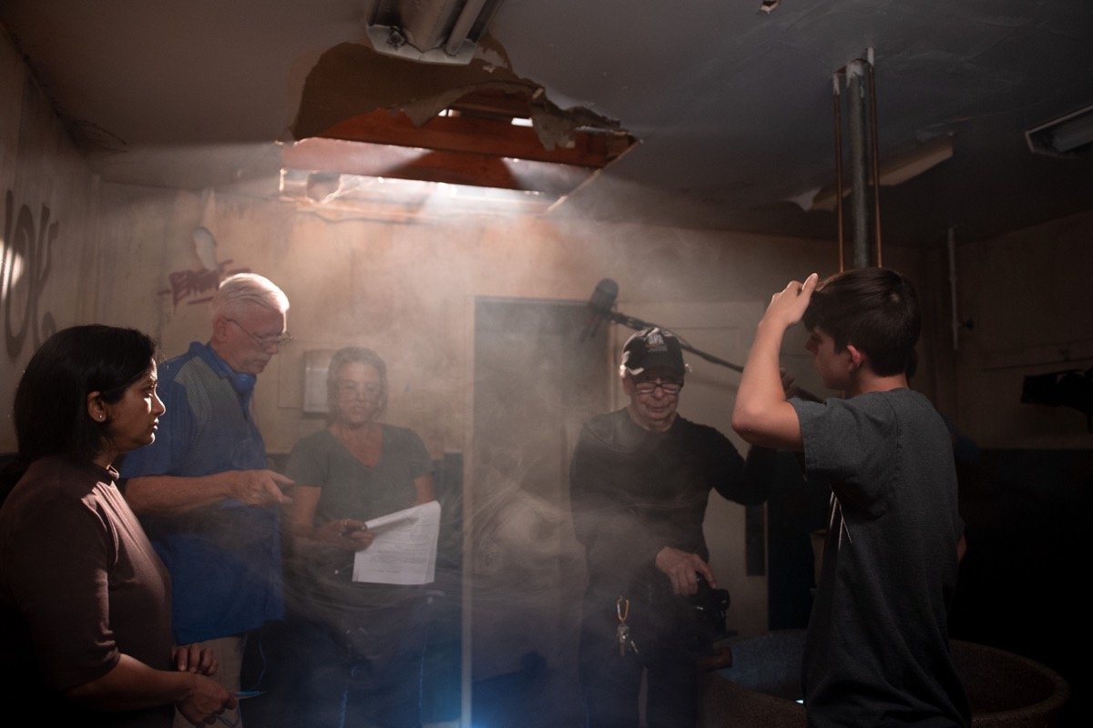 Light setup to break in through broken ceiling
