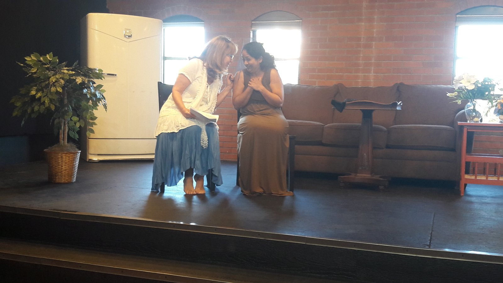 Working a scene on stage at Arizona Actors Academy
